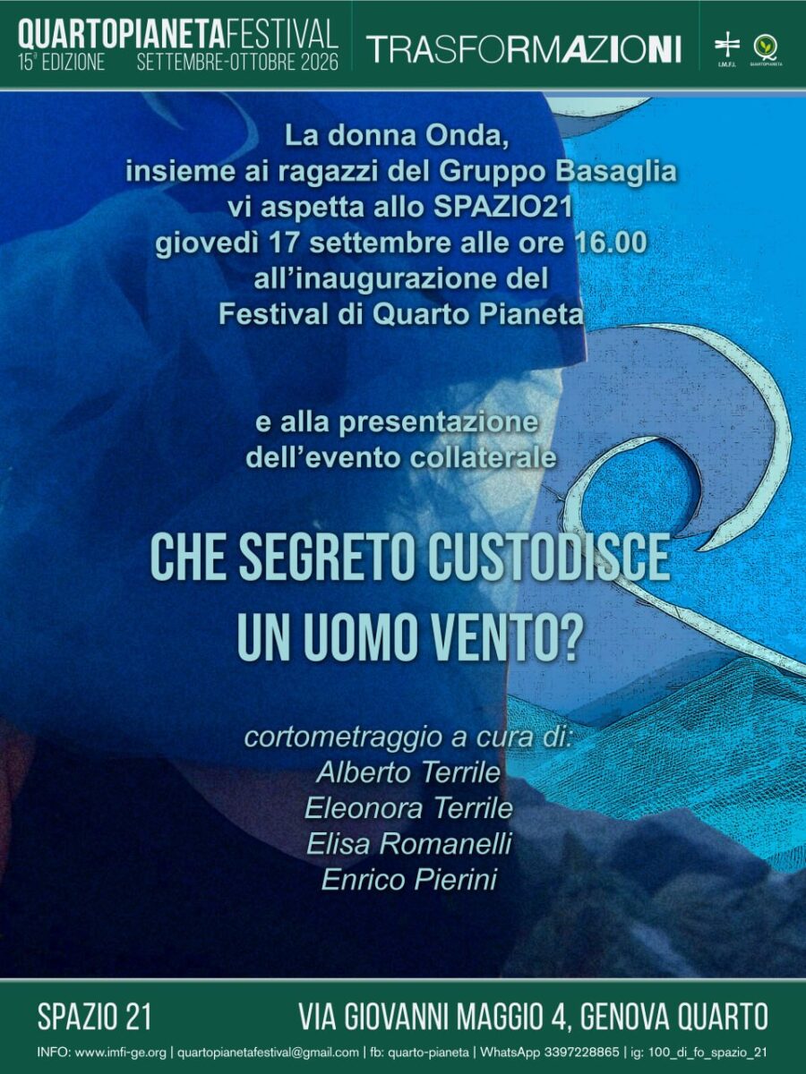 Il cortometraggio “Che segreto custodisce un uomo Vento?” all’inaugurazione del Festival di Quarto Pianeta